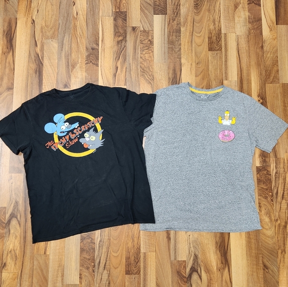 The Simpson’s Shirt Mens XL Homer Donut Pocket And The Itchy & Scratchy Show - Picture 1 of 10